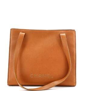 Chanel Vintage Logo Tote Caviar Medium #206102C10B